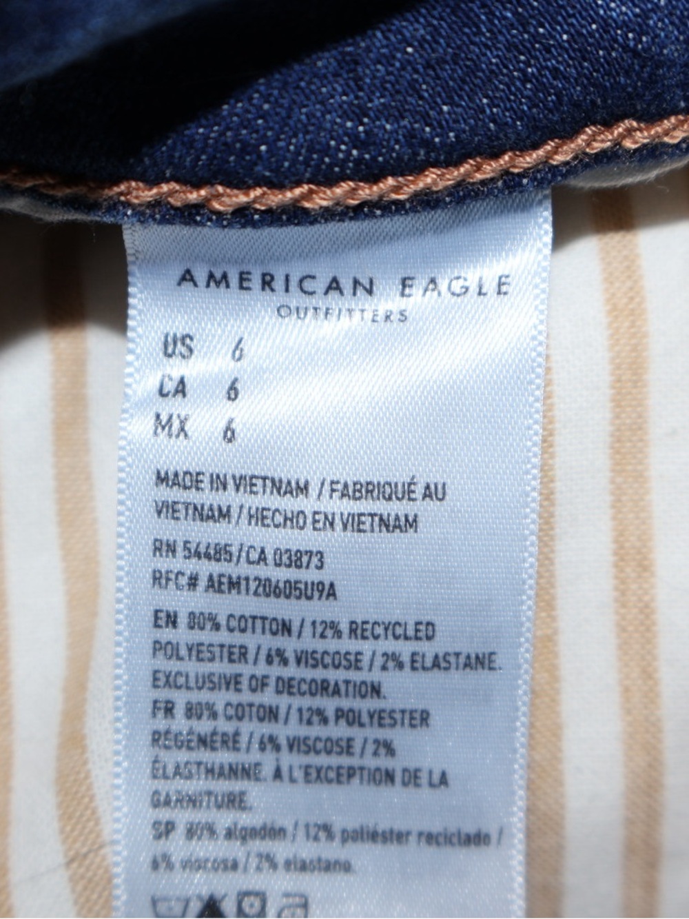 American Eagle Outfitters Distressed Blue Ripped Denim Shorts - Picture 8 of 8